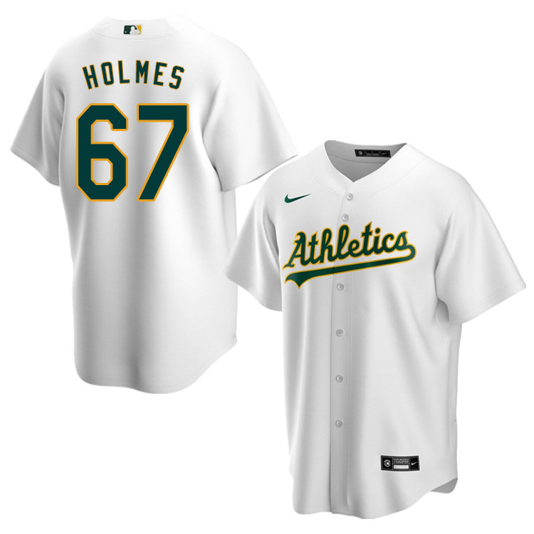 Nike Men #67 Grant Holmes Oakland Athletics Baseball Jerseys Sale-White